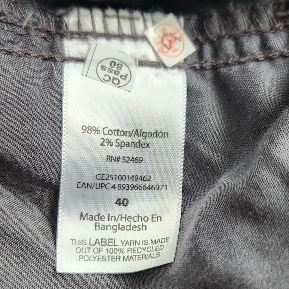 🩳 George Men’s Gray Cargo Shorts Size 40 – NWT, 14” Inseam, Below Knee - Picture 8 of 16
